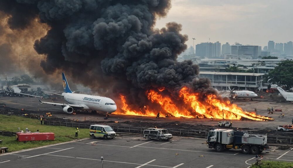 busan flight fire evacuation