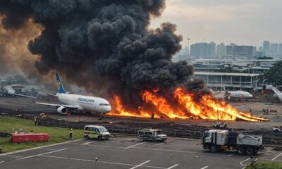 busan flight fire evacuation