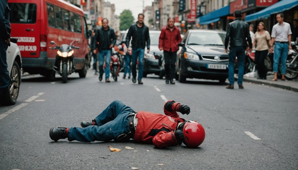 child falls from motorcycle