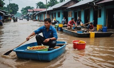 fried snacks during flood