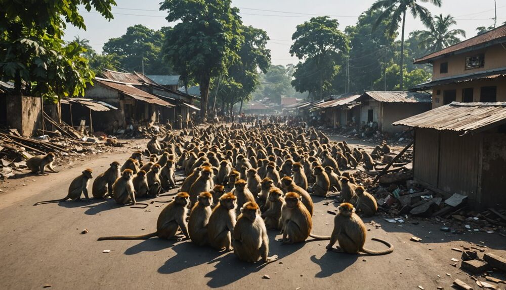 monkey gang disturbing peace