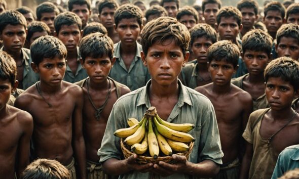 teen steals bananas parade