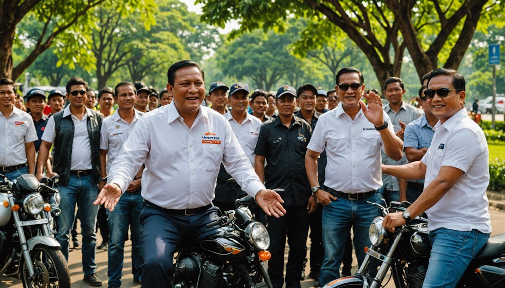 prabowo supports online drivers